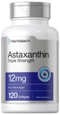 Horbäach Astaxanthin Supplement | 12mg | 120 Softgels | Dreifache Stärke | von Mikroalgen | Nicht-GVO & Glutenfrei