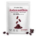 O NATURE . ZIRAN Astaxanthin Ergänzungen 24mg, Antioxidantien-Ergänzung, Unterstützung für Augen & Haut Gesundheit| 4 Monate Versorgung| 120 Softgels