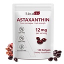 Daiasns Astaxanthin 12mg, Astaxanthin Antioxidantien-Ergänzungen unterstützt Augen-, Gelenk-, Interne Zirkulation und Hautgesundheit - Non-GMO,120 Softgels - 4 Monate Versorgung