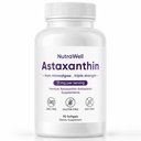 Nutrawell Astaxanthin - Tägliche Antioxidante Wellness-Ergänzung mit natürlich bezogenen Astaxanthin Saubere Formel für aktive Erwachsene Lifestyle Einfach zu nehmen Kapseln - 90 Softgels (1)