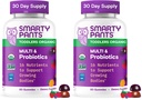 SmartyPants Organic Kleinkind Multivitamin Gummis: Probiotics,Omega 3 (ALA),Vitamin D3,C,Vitamin B12,B6,A,K&Zinc,Beta Carotene,Gluten Free,Three Fruit Flavors, (30 Tage Versorgung),60 Count (Pack mit 2)