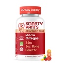 SmartyPants Multivitamin für Männer und Frauen, Multivitamin-Gummien mit Omega 3 (DHA/EPA), Vitamin D3, C, Vitamin B12, B6, A, K & Zink, Biotin, Glutenfrei, 90 Zähler (30 Tage Versorgung)