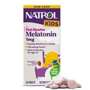 Natrol Kinder schnell Melatonin 1 mg, Nahrungsergänzungsmittel für erholsamen Schlaf, Schlaftabletten für Kinder, 30 Melatonin-Tabletten mit Erdbeergeschmack, 30-Tage-Versorgung