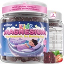 Kinder Magnesium Glycinate Gummies + Calcium + Omega 3 - Kinder schlafen & ruhig Gummies, Melatonin freie Magnesium Gummies + L-Theanin, B6, D3 & K2, Zink, C für restful Sleep, Knochen, Gehirn & Immunität, 2 Pack