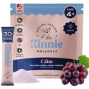 Kinnie Calming Sugar Free Vitamin Mix für Kinder - Grape Flavor, Melatonin kostenlos - Herbal/Magnesium Supplement für Bedtime, Focus & Travel (30 Sticks)