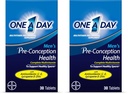 Un giorno di salute pre-concezione Multivitaminico per sostenere lo sperma sano,Supplemento per gli uomini con vitamina C,Vitamina E,Selenio,Zinc e Lycopene,30 Conte (Pacchetto di 2)
