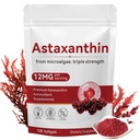 Astaxanthin 12mg, 120 Softgels, Premium Astaxanthin Antioxidans Ergänzung unterstützt Augen, Hautgesundheit, Immune, Interne Zirkulation