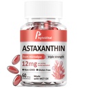 Astaxanthin 12mg mit MCT-Öl, 60 Softgele (2-Monats-Versorgung) – Dreifache Stärke Antioxidante Ergänzung von Haematococcus Pluvialis – Non-GMO, Gluten-Free, Vegan