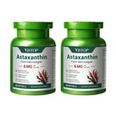 2 Flaschen Astaxanthin 6 mg, Premium Astaxanthin-Ergänzung mit antioxidativer Aktivität, unterstützt Augen-, Haut-, Gelenk- und Immunsystemgesundheit. Frische Microalgae Quelle, Non-GMO, glutenfrei - 120 Softgels