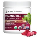 Dr. Berg Raw Organic Beet Powder von Real Earth-Grown Beets – USDA Certified Organic Beet Root Powder zur Unterstützung von Nitric Oxide Levels, Energy, Blood Flow, & Heart Health* – 30 Portionen