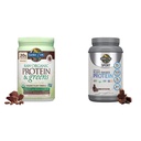 Garten des Lebens, Pulverprotein Greens Chocolate Organic, 22 Unze & Organic Vegan Sport Protein Powder, Chocolate - Probiotics, BCAAs, 30g