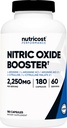 Nutricost Nitric Oxid Booster 2250mg, 180 Kapseln - 750mg Pro Casule, 60 Portionen - Glutenfrei und nicht-GMO