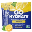 GoHydrate Low-Natrium-Elektrolyten Pulver-Packets Sugar Free - Instant Hydration Daily Drink Mix - Zero Sugar Water Flavor Packet Singles mit Vitamin D - (Lemonade, 30 Packs)