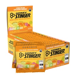 Honey Stinger Organic Citrus Splash Energy Chews, sans gluten et sans caféine, pour l'exercice, la course et la performance, la nutrition sportive pour la maison et le gym, avant et mi-entraînement, 21.6 Ounces (paquet de 12)