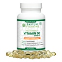 Zaytun Halal Vitamin D3 5000 IU, 180 Mini Softgels, unterstützt Knochen, Gesunde Muskelfunktion & Immune, Premium Vitamin D von Safflower Oil, 6 Monate Versorgung, Non-GMO, Glutenfrei, Made in USA