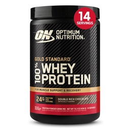 Optimum Nutrition Gold Standard 100% Molkenproteinpulver, doppelt reiche Schokolade, 1 Pfund (Paket von 1)