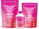 Pink Stork PMS Support Trio: Perioden-Relief-Ergänzungen, Zimt-Tee, + Pfefferminz-Süße, Menstruationsunterstützung, Erste Perioden-Kit, Hormon Balance für gesunde Menstruations-Zyklus, Frauen-Owned