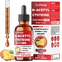 11in1 Nac Supplement N-Acetyl Cystein Flüssigkeitstropfen mit Quercetin, B-Komplex, Selen, Glutathion, Bromelain, Milchdistel und mehr - 30ml 1 Fl Oz
