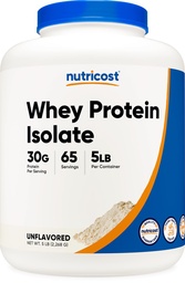Isolato di proteine del siero di Nutricost (senza aroma) 5LBS