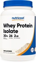Isolato di proteine del siero di Nutricost (senza aroma) 2LBS