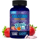 Dippin' Dots Chewable Melatonin 10mg – Melatonin 10 mg Tablets for Adults – Sugar Free – Strawberry Sunset Creme Flavor – Restful Sleep Support Supplement – Kosher, Gluten Free, Vegetarian (100 Count)