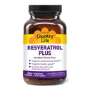 Country Life Resveratrol Plus 1000mg - Organic Antioxidant Supplement with Pine Bark & Grape Seed Extracts - Vegan, Gluten-Free, Non-GMO