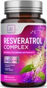 Resveratrol Blend 1800mg Supplement - Extra Strength Antioxidant Complex for Healthy Aging & Immune Support, Natural Heart Health & Energy Support, Bioavailable Trans-Resveratrol - 120 Capsules