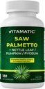 Vitamatic Saw Palmetto + Nettle Leaf/Pumpkin/Pygeum, 180 Veg Capsules