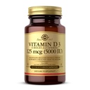 Solgar Vitamin D3 (Cholecalciferol) 125 mcg (5000 IU), 60 Vegetable Capsules - Helps Maintain Healthy Bones & Teeth - Immune System Support - Non-GMO, Gluten Free, Dairy Free - 60 Servings
