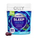 OLLY Extra Strength Sleep Gummy, gelegentliche Schlafunterstützungsergänzung*, 5 mg Melatonin, L-Theanin, Blackberry Zen Flavor, 30-Tage-Versorgung - 60 Count (Verpackung kann variieren)
