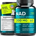 NAD Ergänzung 300Mg Extrastärke NMN Alternative Liposomal + Grüner Tee für Damen und Herren w/ Urolithin A, Resveratrol, CoQ10, Alpha Liponsäure