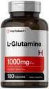 Horbaach L Glutamine Capsules 1000mg | 180 Powder Pills | Supplement for Women and Men | Pre Workout & Post Workout | Non-GMO & Gluten Free