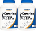 Nutricost L-Carnitine Tartrate 1,000mg, 240 Capsules - 500mg Per Capsule, 120 Servings (Pack of 2)