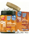 Trans Resveratrol Supplement with Quercetin Antioxidant and Healthy Aging Support Promotes Health Cellular Heart Brain & Immune Function 1500mg Vegan Natural Capsules 90 Count