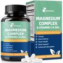 Ultra Magnesium Complex Zinc with Potassium 99 mg, Vitamin D3 4000 IU, K2 MK-7 120 mcg, C, B6, Inositol & Boron, 14-Form Magnesium: Glycinate, Citrate, Malate for Nerve, Mood, Immune, Energy Support