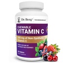 Dr. Berg Chewable Vitamin C Complex - Made with Organic, Non-GMO Beeren - 60 Delicious Wafers