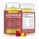 Vitamin B Complex Gummies with Vitamin C, Choline & Zinc - Support Energy, Metabolism & Immune Support - Tasty Mango Flavor - Vegan, Gluten-Free, 60 Count