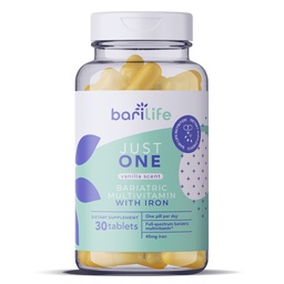 Just One - Once Daily Bariatric Multivitamin with Iron, 90 Count for Gastric Sleeve and Gastric Bypass