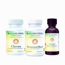 Dr Clark Store Intestine Support & Cleanse Kit - with Original Green Tincture from Black Walnut Hulls, Wormwood, and Cloves-Helps Maintain Optimum Intestinal Function - Vegetarian Capsules