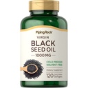 Piping Rock Black Seed Oil Softgel Kapseln | 1000mg | 120 Pillen | Cold Pressed Supplement | Nigella Sativa | Lösungsmittelfrei, Nicht-GVO, Glutenfrei