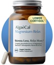 AlgaeCal Magnesium Relax™ – Chelated Magnesium Glycinate 350mg with Sensoril Ashwagandha, Magnesium Supplement for Sleep & Stress, Cortisol Reducer for Women & Men, 60 Capsules (1 Pack)