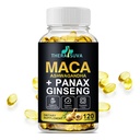 3 in 1 Ashwagandha + Maca Root + Panax Ginseng - Natürliche Ergänzung für Energie, Stamina und Stressunterstützung, 120 Softgels