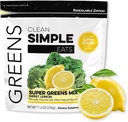 Reinigen Sie einfache Eats Super Greens Pulver, Natürlich aromatisierte Grüns Pulver mit Chlorella, Spirulina, Superfoods & Prebiotic Fiber, keine künstlichen Zutaten, Glutenfrei, Süße Zitronengeschmack, 30 Servierungen