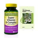 Spring Valley Super Vitamin B-Complex Tablets Dietary Supplement Value Size, 100 Count (Over 3 Months Supply) + Exclusive VitaMax Vitamin Guide (2 Items)