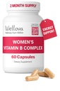 Frauen Vitamin B Komplex | Fördert Energie, Gehirn & Herz Unterstützung | Vitamin B1, B2, B3, B5, B6, B7, B8, B9, B12, Vitamin C, Cholin, Inositol | Überlegene Reine Organische Absorption | 60 Kapseln