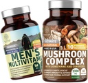 Number One Nutrition N1N Premium Pilz Complex [10X Leistungsstarke Pilze] und Men's Daily Multivitamin [35 Potent Ingredients], 2 Pack Bundle
