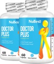 Doctor Plus mit Calcium, Vitamin D3, Vitamin K2 (MK7), Magnesiumkapseln für Knochenstärke, Gesunde Knochen, Immunität, Calcium Max Absorption für Alter 10+ | 120 Kapseln | 2 Monate Versorgung