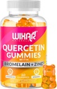 Quercetin Gummies - Quercetin 500mg mit Bromelain, Zink, Vitamin C&D3 - Quercetin Gummy Beilagen für Immununterstützung und Allergie - Immunität Booster Vitamins Supplement – 60 Kaubare