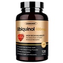 ZEBORA Ubiquinol CoQ10 400mg Softgele mit Vitamin C & Vitamin E & Selen, Max-Absorption, 4-in-1 Leistungsstarkes Antioxidans, unterstützt Herzgesundheit & Energie-Produktion, 120 Softgels