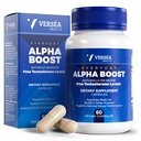Alpha Boost – Natürliche kostenlose Testosteron-Unterstützung, Energie, Stamina, Endurance & Vitalität für Männer & Frauen, Multivitamin für gesundes Altern & Leistung & nutzt VESIsorb® (60 Ct)